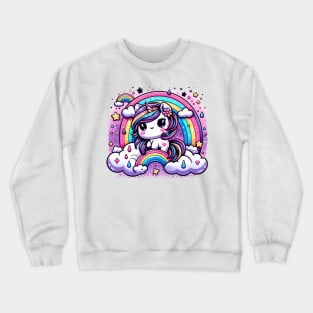 Enchanting Pastel Unicorn Rainbow Fantasy Crewneck Sweatshirt